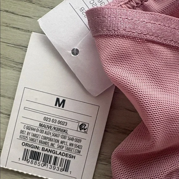 Auden Mesh Unlined Wirefree Bralette Pink Size Medium New NWT - Picture 5 of 5